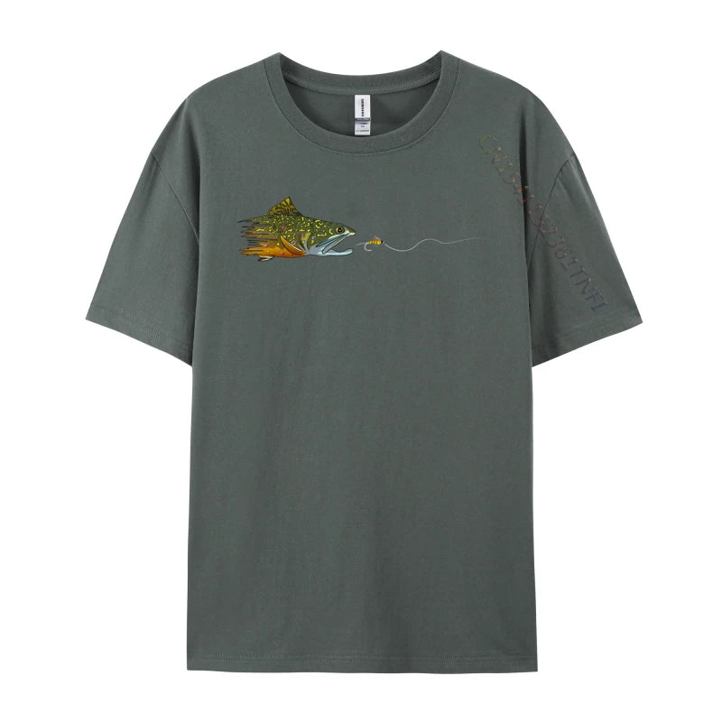 Load image into Gallery viewer, Brook Trout Fly Eat T-shirts
