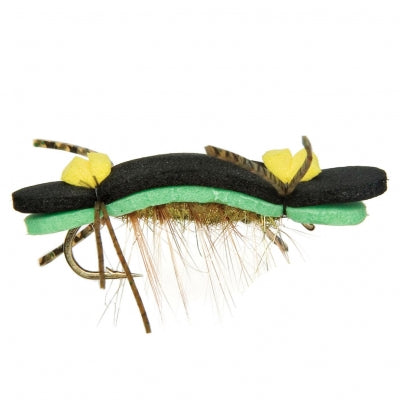 Chernobyl Ant - BLACK/CHARTREUSE - Hook Size #8