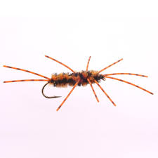 Girdle Bug - BLACK/ORANGE - Hook Size #10