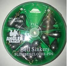 Angler Tackle - Bell Sinker Assortment Kit - 27 Pieces