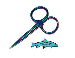 Load image into Gallery viewer, Anadromous - Hair Scissors - 5 inch - Titanium Rainbow
