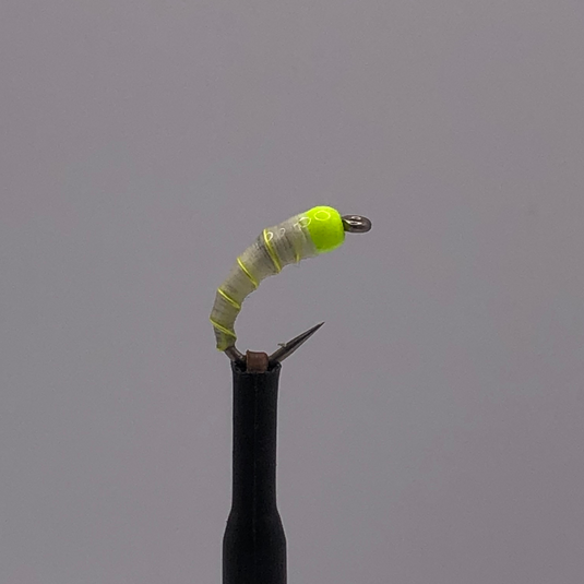 UV Glow Grub - Chartreuse - Hook Size #8