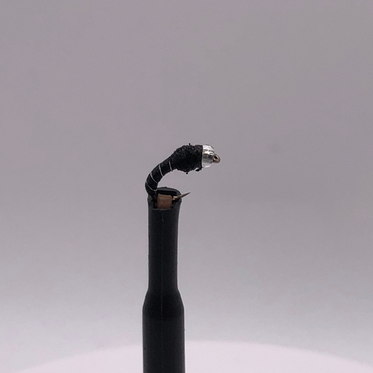 Glass Bead Midge - BLACK - Hook Size