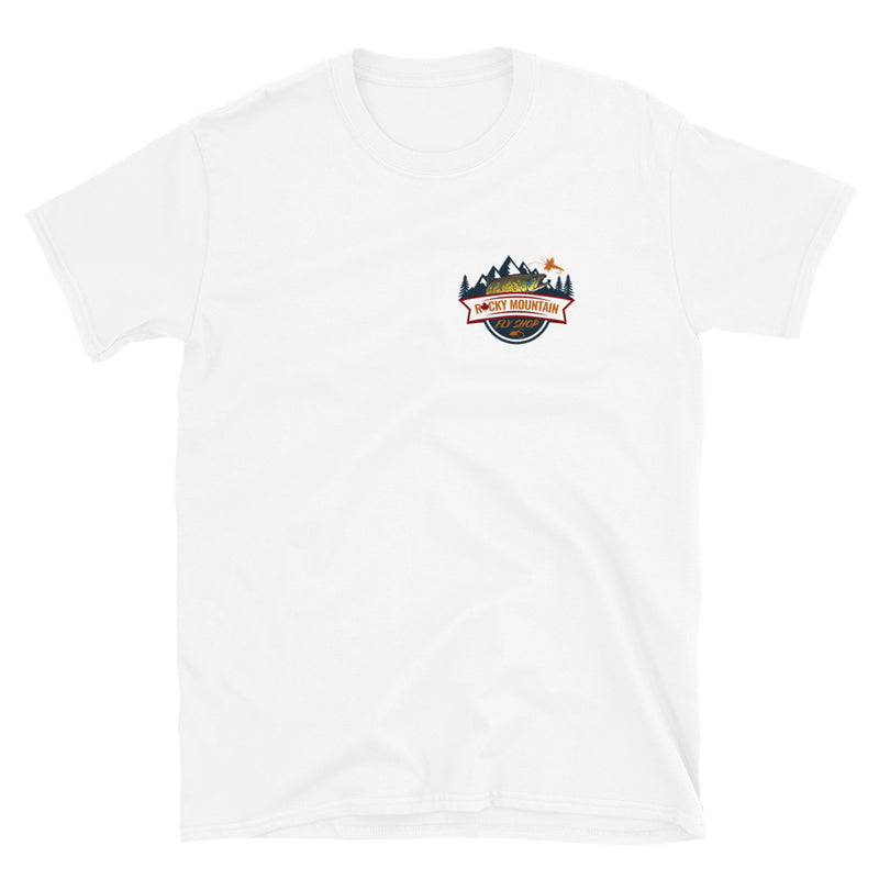 Load image into Gallery viewer, Rocky Mountain Fly Shop - Squatchy Brown Trout Soft Short-Sleeve Unisex T-Shirt
