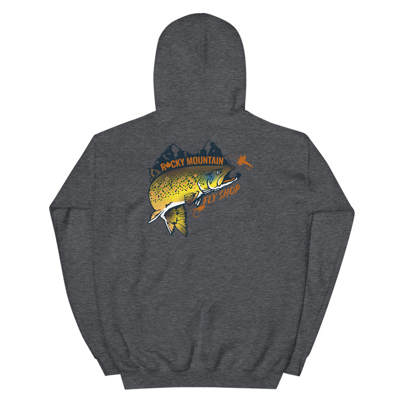 Load image into Gallery viewer, Rocky Mountain Fly Shop - Rocky Mountain &amp; Logo Unisex Hoodie
