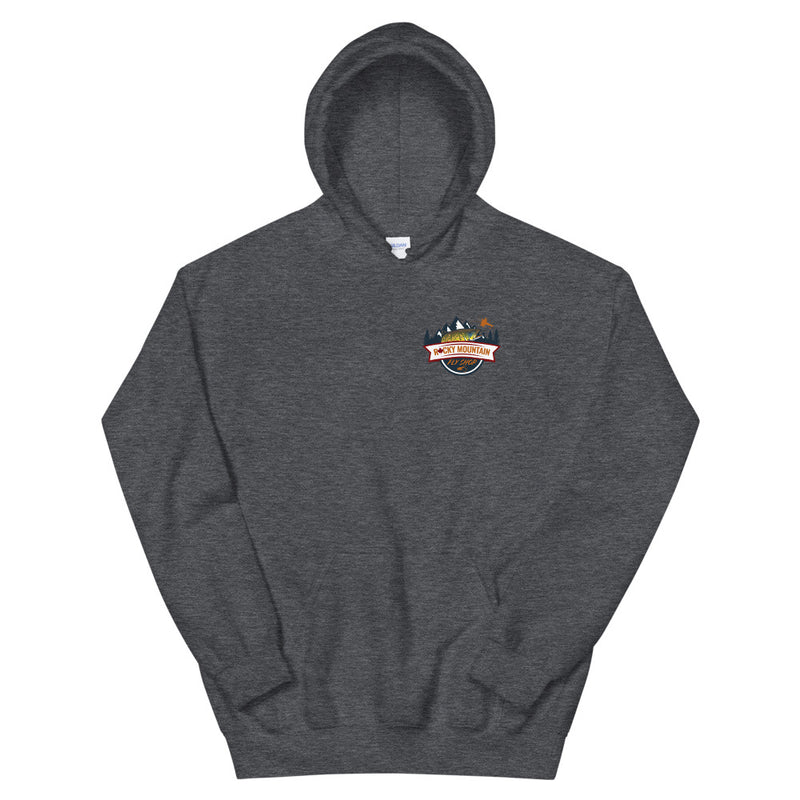 Load image into Gallery viewer, Rocky Mountain Fly Shop - Rocky Mountain &amp; Logo Unisex Hoodie
