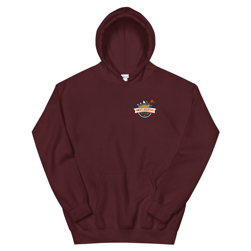 Load image into Gallery viewer, Rocky Mountain Fly Shop - Rocky Mountain &amp; Logo Unisex Hoodie
