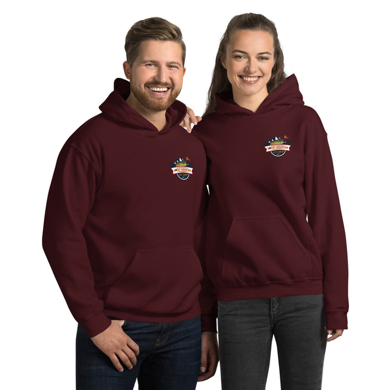 Load image into Gallery viewer, Rocky Mountain Fly Shop - Rocky Mountain &amp; Logo Unisex Hoodie
