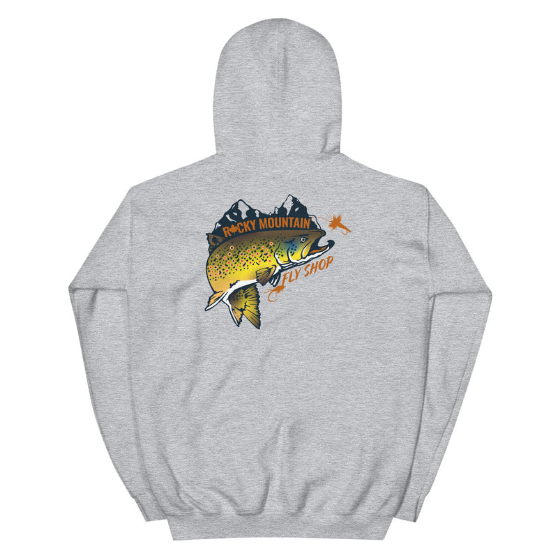 Load image into Gallery viewer, Rocky Mountain Fly Shop - Rocky Mountain &amp; Logo Unisex Hoodie
