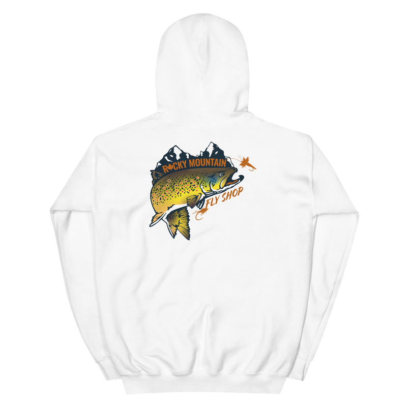 Load image into Gallery viewer, Rocky Mountain Fly Shop - Rocky Mountain &amp; Logo Unisex Hoodie
