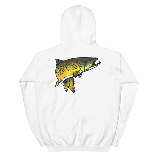 Rocky Mountain Fly Shop - Squatchy Brown Trout Unisex Hoodie