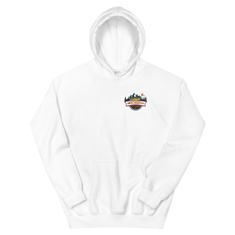 Load image into Gallery viewer, Rocky Mountain Fly Shop - Rocky Mountain &amp; Logo Unisex Hoodie
