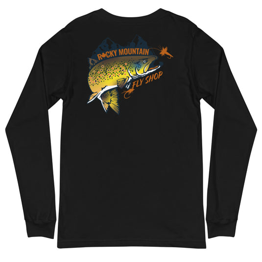 Rocky Mountain Fly Shop - Rocky Mountain & Logo Unisex Long Sleeve Tee