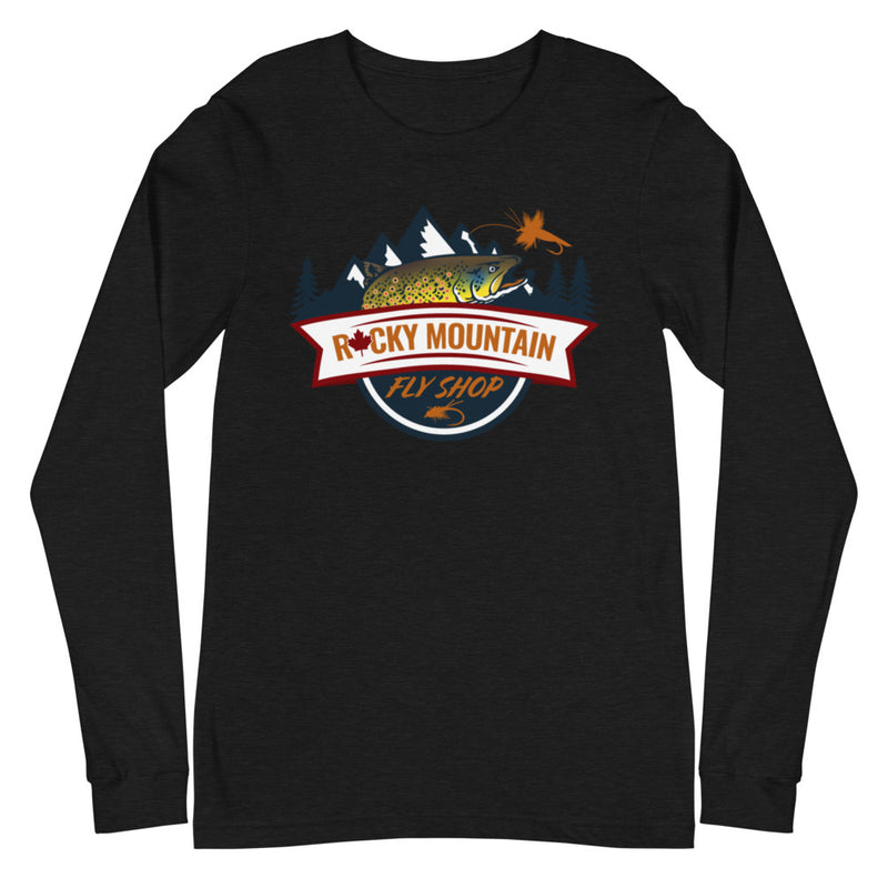 Load image into Gallery viewer, Rocky Mountain Fly Shop - RMFS Logo Unisex Long Sleeve Tee
