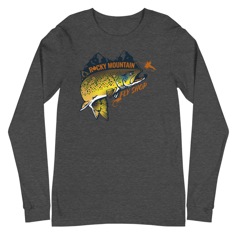 Load image into Gallery viewer, Rocky Mountain Fly Shop - Rocky Mountain Unisex Long Sleeve Tee
