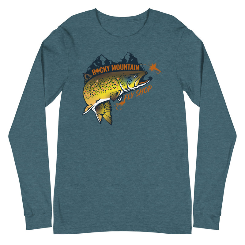 Load image into Gallery viewer, Rocky Mountain Fly Shop - Rocky Mountain Unisex Long Sleeve Tee
