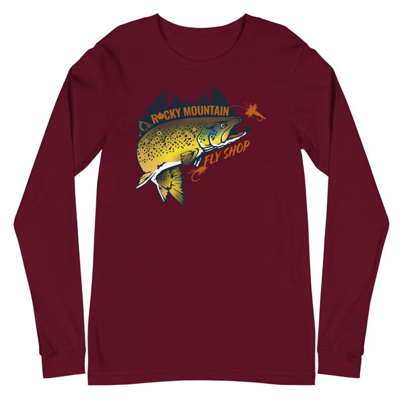 Load image into Gallery viewer, Rocky Mountain Fly Shop - Rocky Mountain Unisex Long Sleeve Tee
