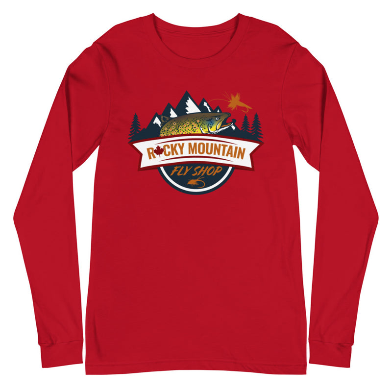 Load image into Gallery viewer, Rocky Mountain Fly Shop - RMFS Logo Unisex Long Sleeve Tee
