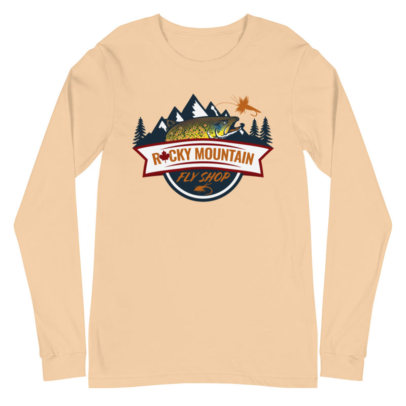 Load image into Gallery viewer, Rocky Mountain Fly Shop - RMFS Logo Unisex Long Sleeve Tee
