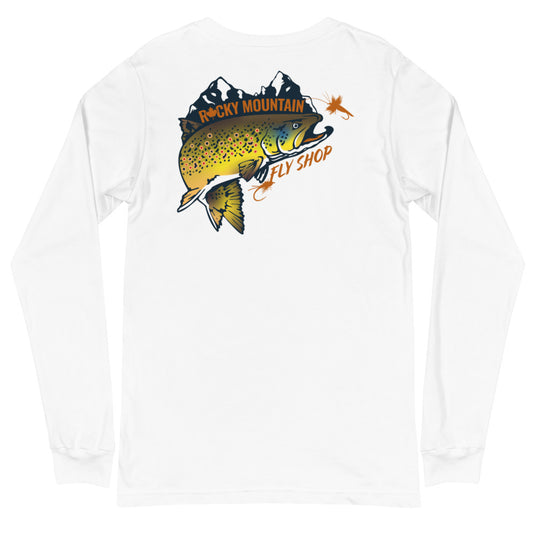 Rocky Mountain Fly Shop - Rocky Mountain & Logo Unisex Long Sleeve Tee