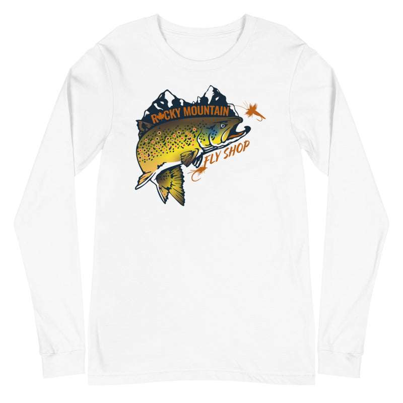 Load image into Gallery viewer, Rocky Mountain Fly Shop - Rocky Mountain Unisex Long Sleeve Tee
