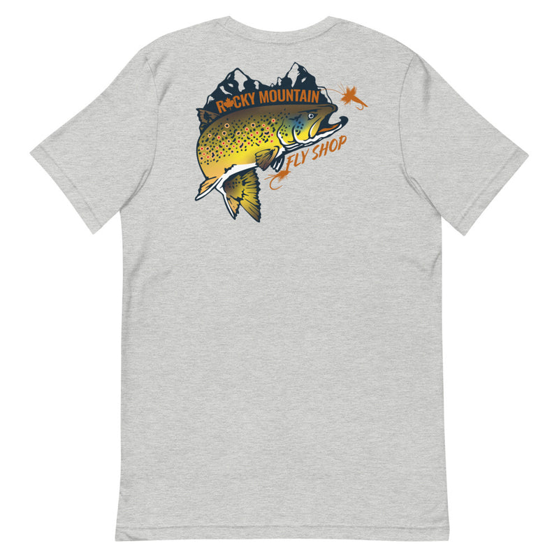 Load image into Gallery viewer, Rocky Mountain Fly Shop - Rocky Mountain &amp; Logo Short-Sleeve Unisex T-Shirt
