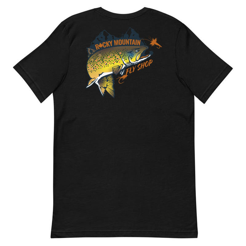 Load image into Gallery viewer, Rocky Mountain Fly Shop - Rocky Mountain &amp; Logo Short-Sleeve Unisex T-Shirt
