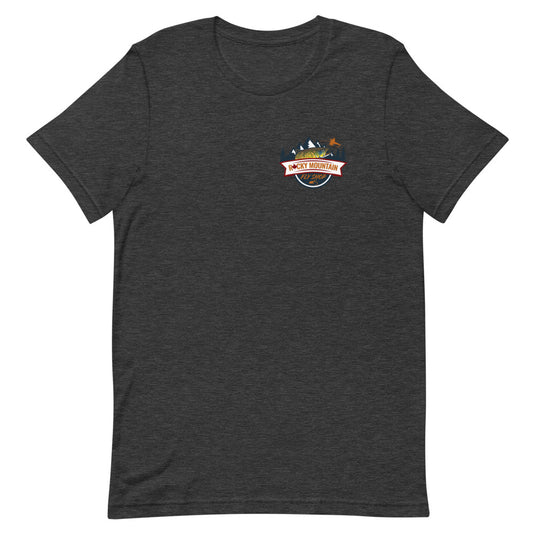 Rocky Mountain Fly Shop - Rocky Mountain & Logo Short-Sleeve Unisex T-Shirt