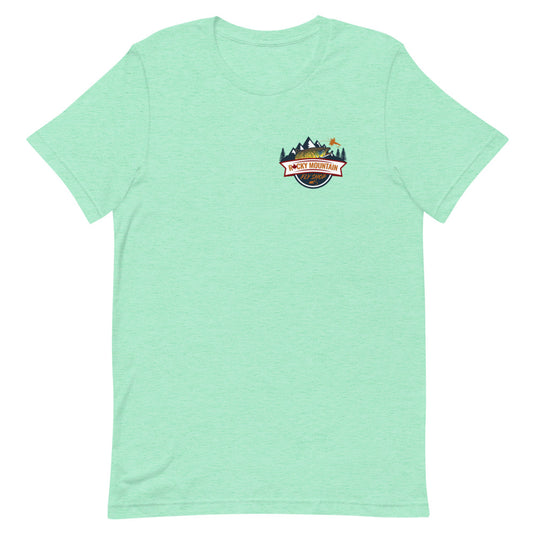 Rocky Mountain Fly Shop - Rocky Mountain & Logo Short-Sleeve Unisex T-Shirt