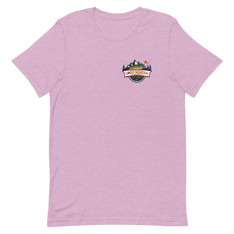 Load image into Gallery viewer, Rocky Mountain Fly Shop - Rocky Mountain &amp; Logo Short-Sleeve Unisex T-Shirt
