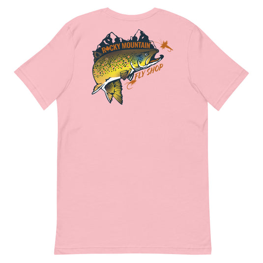 Rocky Mountain Fly Shop - Rocky Mountain & Logo Short-Sleeve Unisex T-Shirt